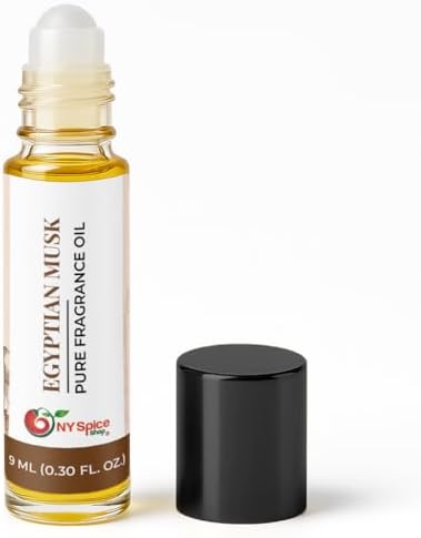 NY Spice Shop Egyptian Musk Fragrance – Pack of 1 Soft Floral Musk – Musky Essence & Oil Base Fragrance Blend with Enduring Aroma Tone – Traditional Arabic Perfume for Personal Scent Collection by NYSpiceShop
