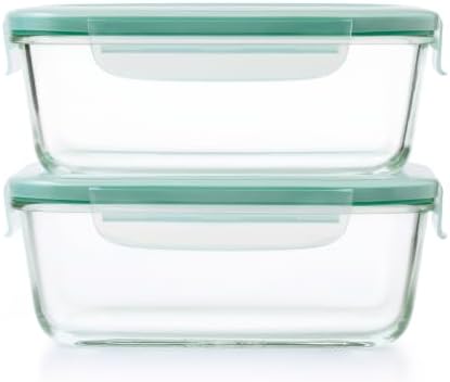 OXO Good Grips 8 Cup Smart Seal Airtight Glass Rectangle Container