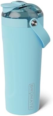 BrüMate MultiShaker Blender Shaker Bottle | 100% Leakproof Insulated Stainless Steel | Pre Workout and Protein Shaker Bottle for the Gym | 25oz (Glacier) by Br%C3%BCMate