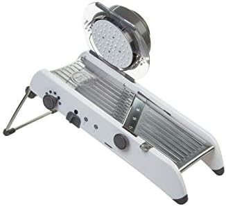 PL8 Professional Mandoline - Versatile Slicer with Adjustable Straight, Waffle, and Julienne Blades, Extra-Wide Stainless Steel Deck, Safety Hand Guard, Non-Skid Feet, and Space-Saving Design - Image 6
