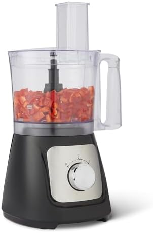Amazon Basics Food Processor and Vegetable Chopper with 10 Cup Bowl, 2-Speed, 500 Watt Motor, Pulse Function, Dishwasher Safe Parts, Black by AmazonBasics