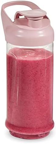 Hamilton Beach Mini Cordless Portable Personal Blender for Shakes and Smoothies, USB Rechargeable, 16 oz. Jar with Leakproof Travel Lid, 6 Stainless Steel Blades, Pink (51181) - Image 2