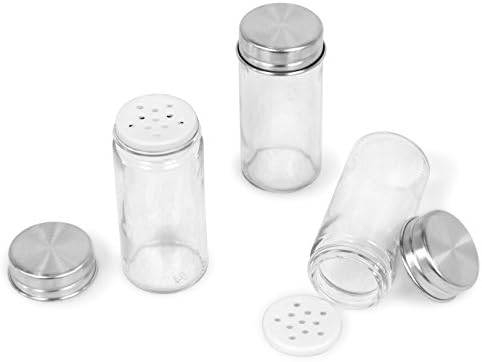 Revolving Spice Rack - Seasoning Storage with 16 Jars - Modern Stainless Steel Spinning Tower for Kitchen Countertop - Rotating Spice and Pantry Holder with Pre-Printed Labels - Square