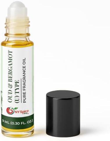 NY Spice Shop Oud & Bergamot U Type Musk Fragrance – Pack of 1 Bergamot Fragrance Oil & Soft Floral Scents – Musk Aroma Profile with Enduring Aroma Tone – Artisan Scent Oil for Scent Lovers by NYSpiceShop