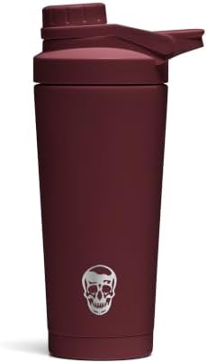 Gymreapers Stainless Steel Protein Shaker Bottle - Double Wall Insulated, Leak Proof, BPA-Free Metal Vacuum Blender Cup For Gym, Sports, Pre & Post-Workout Cold Hydration - 26 OZ (Burgundy) - Image 6