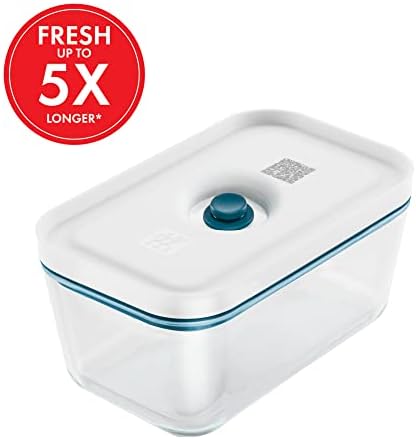 ZWILLING Fresh & Save Airtight Glass Food Storage Containers with Lids, Meal Prep Containers, Medium, La Mer