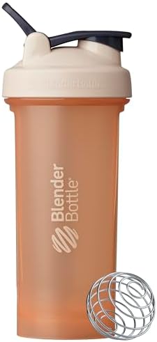 BlenderBottle Classic V2 Plastic Shaker Bottle 28 oz Tan/Orange - Image 2