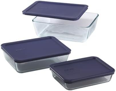 Simply Store (3-Pack) Rectangular Glass Food Storage Containers Set