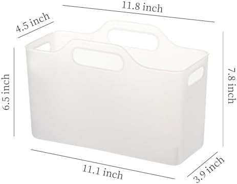 2 Pack Fridge Organizer Bins with Handle, PP Plastic Organizers