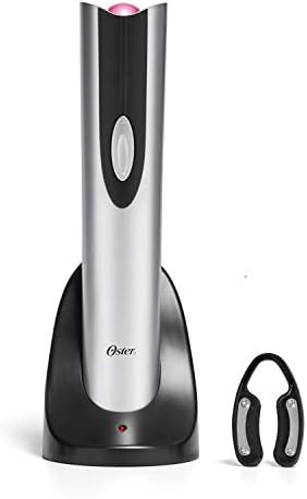 Cordless Electric Wine Bottle Opener with Foil Cutter, Silver