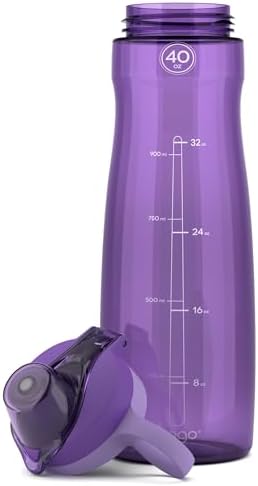 Pogo BPA-Free Tritan Plastic Water Bottle with Chug Lid, 40 Oz, Purple - Image 3