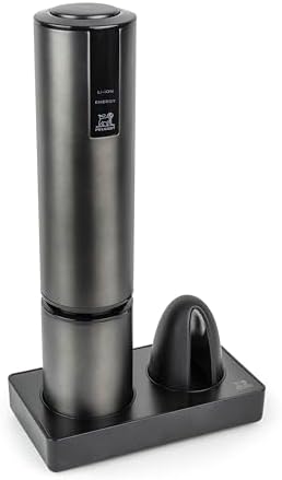 Peugeot Elis Touch Electric Wine Bottle Opener and Corkscrew, Carbon