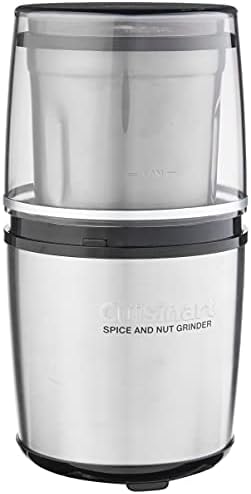 Spice and Nut Grinder, Push-Top Lid for On/Off, Dishwasher Safe