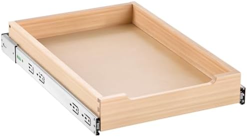 Pull Out Cabinet Organizer, 14"W x 21"D Cabinet Drawer, Soft Close Slide out Shelf, Heavy-Duty Sliding Wood Drawer, Bottom Mount Size（14.5"W x 23"D）and Side Mount Size（15"W x 23"D）