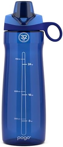 Pogo BPA-Free Tritan Plastic Water Bottle with Chug Lid, 32 Oz, Blue by Pogo