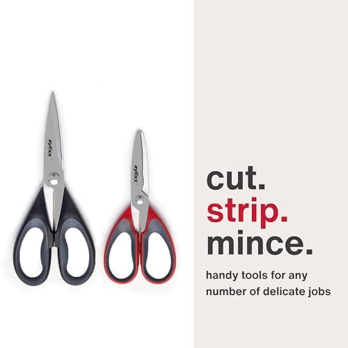 Scissor Shear Set - Kitchen Tool for Herbs, Chicken & Packages - Heavy-Duty Blades with Ergonomic, Non-Slip Handles - Dishwasher Safe - Multi-Purpose Scissors & Shears Set