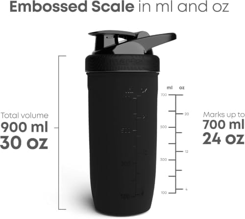Smartshake DC COMICS 900 ml/30 oz Reforce Stainless Steel Protein Shaker Bottle | Silent Mixing | Leak-Proof Shaker Bottle | Shaker Cups For Protein Shakes | Gym Shaker Bottle | BPA-Free | Batman Logo - Image 3