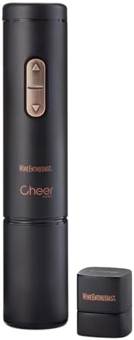 X Cheer Moda Electric Sparkling Wine Opener – Automatic Champagne Bottle Opener with Cork Release & Stopper – Stainless Steel Electric Wine Tool – Battery Powered – U.S. Exclusive