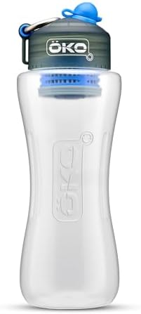 ÖKOH2O Purification Water Bottle with Advanced Filtration, Arctic, 33.8oz