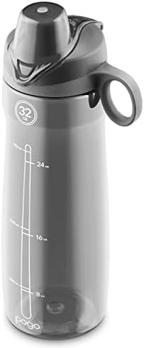 Pogo BPA-Free Tritan Plastic Water Bottle with Chug Lid, 32 Oz, Grey - Image 4