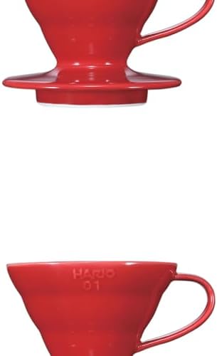V60 Ceramic Coffee Dripper Pour Over Cone Coffee Maker Size 01, White