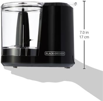 BLACK+DECKER 3-Cup Electric Food Chopper, HC300B, One Touch Pulse, 175W Motor, Stay-Sharp Blade, Dishwasher Safe - Image 3