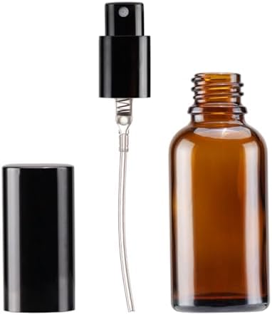 YIZHAO Amber Glass Spray Bottles 1oz, with Small Fine Mist Spray, Metal Cap, Refillable for Essential Oil,Travel,Cleaning,Perfume,Aromatherapy,Makeup – 6 Pcs - Image 4