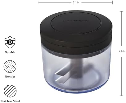 KitchenAid Manual Food Chopper, 3.8 Cup, Black - Image 2