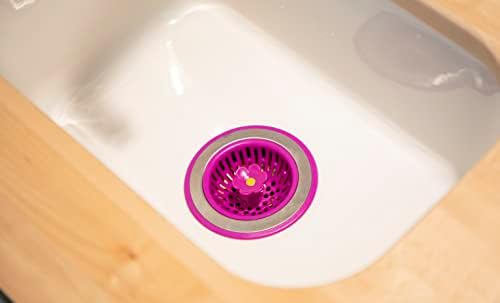 Bloom Kitchen Sink Strainer Basket, Fits All Standard Sinks, Stainless Steel, Cute Garbage Disposal Drain Cover, 4.5-Inch, Flower, Colors May Vary