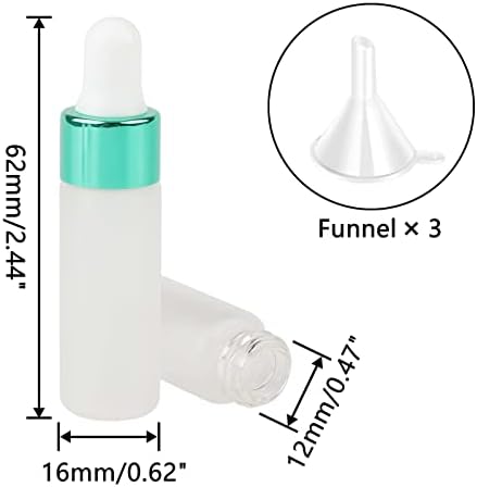 Kesell 50 Pack 5ml Frosted Glass Dropper Bottles for Essential Oils - Image 2
