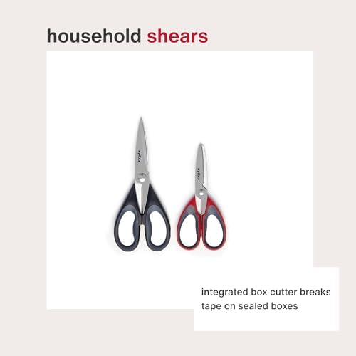 Scissor Shear Set - Kitchen Tool for Herbs, Chicken & Packages - Heavy-Duty Blades with Ergonomic, Non-Slip Handles - Dishwasher Safe - Multi-Purpose Scissors & Shears Set