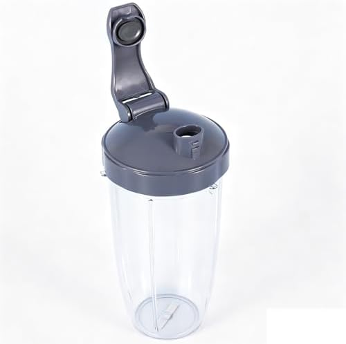 32Oz Blender Replacement Cups with Flip Top Lid, Portable To-Go Blending Cups 2 Pack | Compatible With Nutribullet 600W & Pro 900W Blender - Image 2