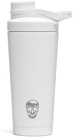 Gymreapers Stainless Steel Protein Shaker Bottle - Double Wall Insulated, Leak Proof, BPA-Free Metal Vacuum Blender Cup For Gym, Sports, Pre & Post-Workout Cold Hydration - 26 OZ (White) - Image 6