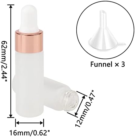Kesell 50 Pack 5ml Glass Dropper Bottles for Essential Oils - Image 2