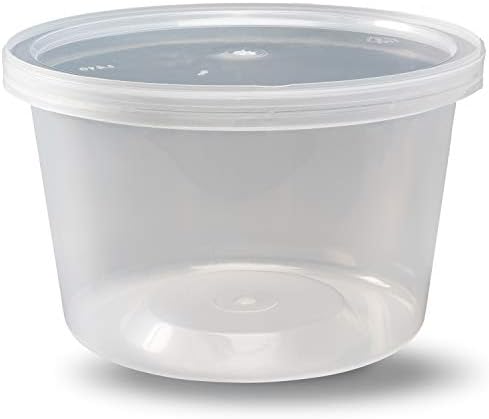 Deli Containers with Lids Leakproof - 40 Pack BPA-Free Plastic Microwaveable Clear Food Storage Container Premium Heavy-Duty Quality, Freezer & Dishwasher Safe (16 oz.)
