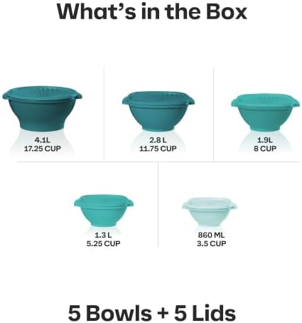 Heritage 10-Piece Vintage Green Set (5 Bowls, 5 Lids)