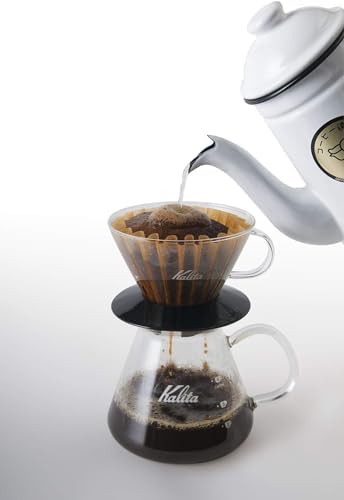 Wave Pour Over Coffee Dripper, Size 185​, Makes 16-26oz, Single Cup Maker, Heat-Resistant Glass, Patented & Portable,black