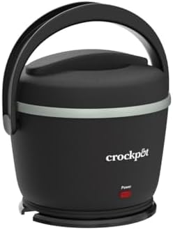 Electric Lunch Box 20-Ounce Portable Food Warmer Black Licorice Perfect for Travel On-the-Go & Office Use | Stylish Spill-Free & Dishwasher-Safe | Ideal Men & Women's Gifts