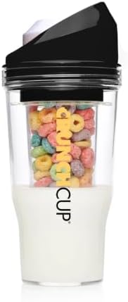 XL Portable Cereal Cup for Breakfast On the Go - Black