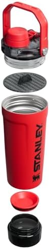 STANLEY Vitalize Shaker Bottle, 20 oz, Chili Black
