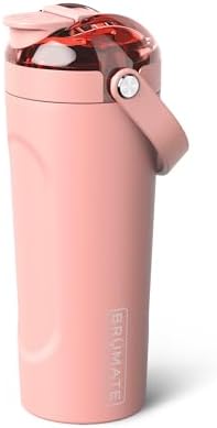 BrüMate MultiShaker Blender Shaker Bottle | 100% Leakproof Insulated Stainless Steel | Pre Workout and Protein Shaker Bottle for the Gym | 25oz (Guava) by Br%C3%BCMate