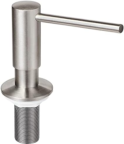 Brass Brushed Nickel Soap Dispenser for Kitchen Sink, Soap Pump