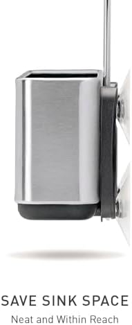 simplehuman Slim Sink Caddy Sponge Holder, Brushed Stainless Steel, Silver