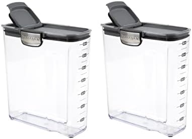 International ProKeeper+ Clear Plastic Airtight Food Baker's Kitchen Storage Organization Container Canister Set with Magnetic Accessories, 2- Piece Set (Cereal 4.2-Quart)
