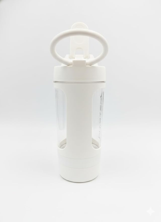 PULSE Electric Shaker Bottle for Protein Shakes – USB Rechargeable Mixer Cup, BPA-Free Tritan, for Meal Replacements & Fitness Drinks (White, 21 OZ)