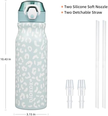 BJPKPK 25 oz Insulated Water Bottle, Straw, Handle, Stainless Steel Flask - Image 4