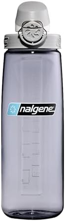 Nalgene 24 oz On The Fly Lock-Top Water Bottle, Smoke Gray w/Gray by Nalgene