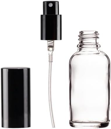 YIZHAO Clear Glass Spray Bottles 1oz, with Small Fine Mist Spray, Metal Cap, Refillable for Essential Oil,Travel,Cleaning,Perfume,Aromatherapy,Makeup – 12 Pcs - Image 4
