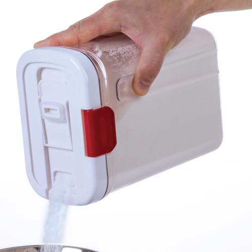 PrepSolutions Sugar Keeper – Airtight Storage Container for Keeping Sugar Fresh, BPA-Free, 4 lb Capacity, Easy Pour Design, White/red