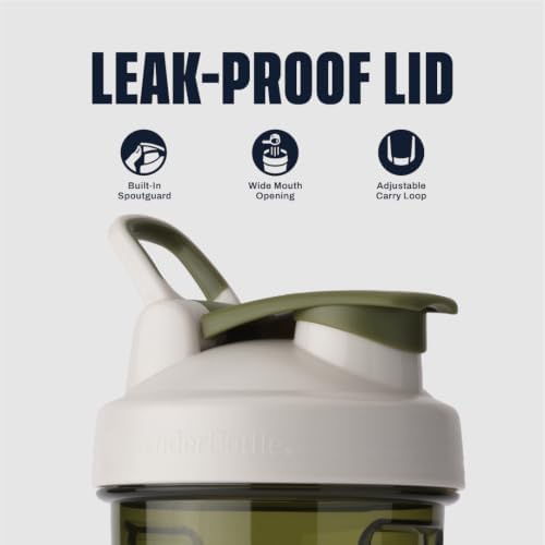 BlenderBottle ProSeries Tritan Shaker Bottle 28 oz Grey/Green - Image 2